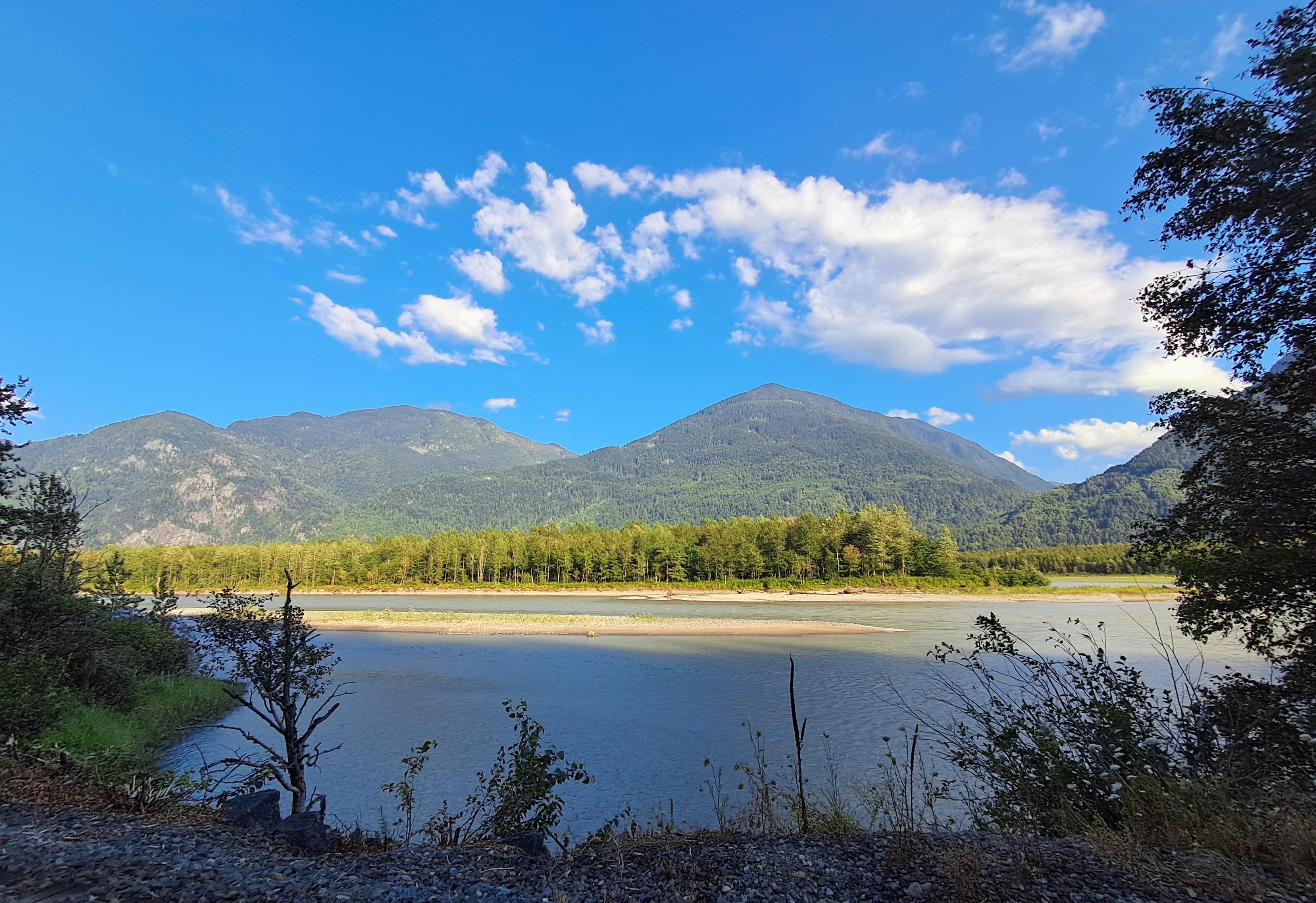 The river in a wide valley