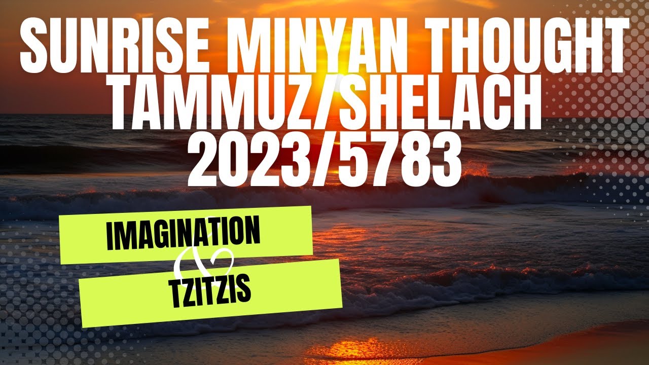 BRS Sunrise Minyan Thought (Shelach/Tammuz, 2023) - Tzitzis and Imagination