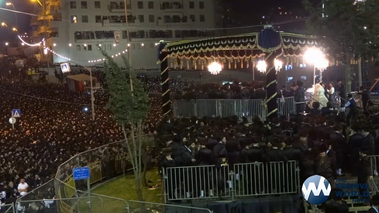 Chuppah by the Belz Chasunah in Yerushalayim [HD] | חתונה בעלז בירושלים
