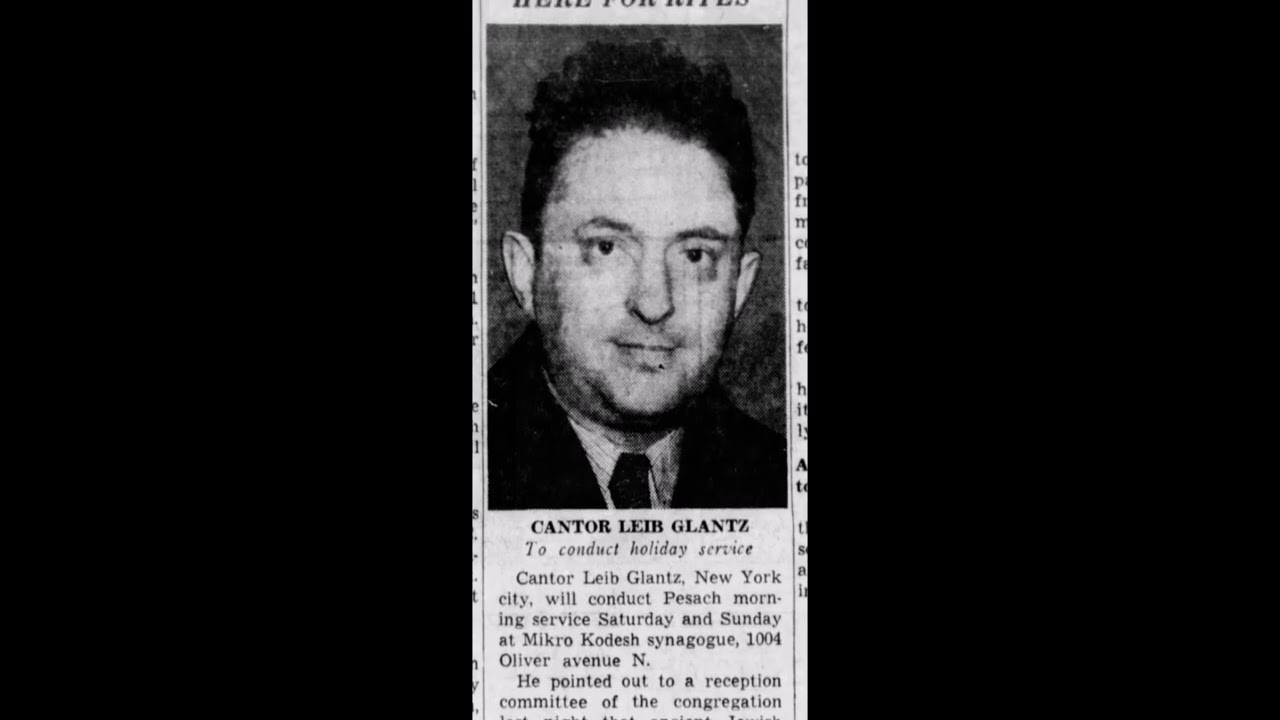 Cantor Leib Glantz Z"L  Hashkiveinu Mariv concert