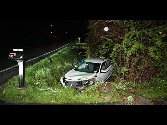 Vehicle crash into the woods at Harriman Heights Road. The driver was arrested for suspected DWI
