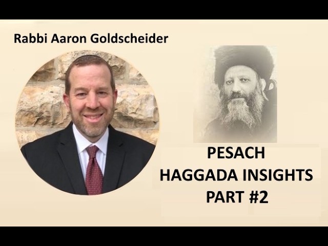 Rabbi Aaron Goldsheider: PART #2 Haggadah Insights