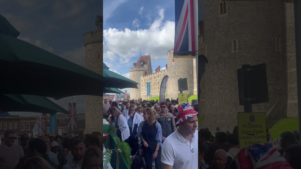 The atmosphere at Windsor castle #shorts #castle #windsorcastle #atmosphere #kingscoronation #queen