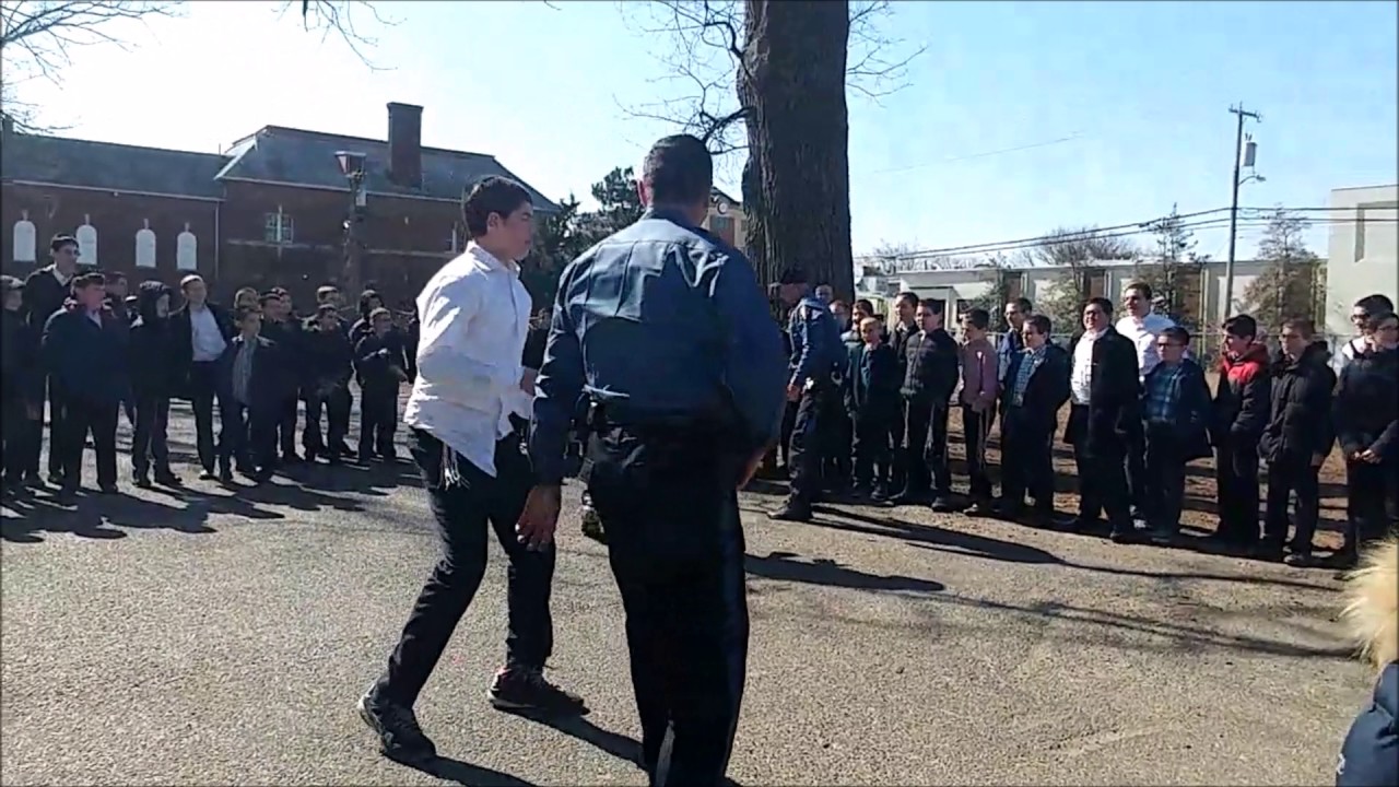 Lakewood Cops Play Basketball Against Yeshiva Ketana Boys