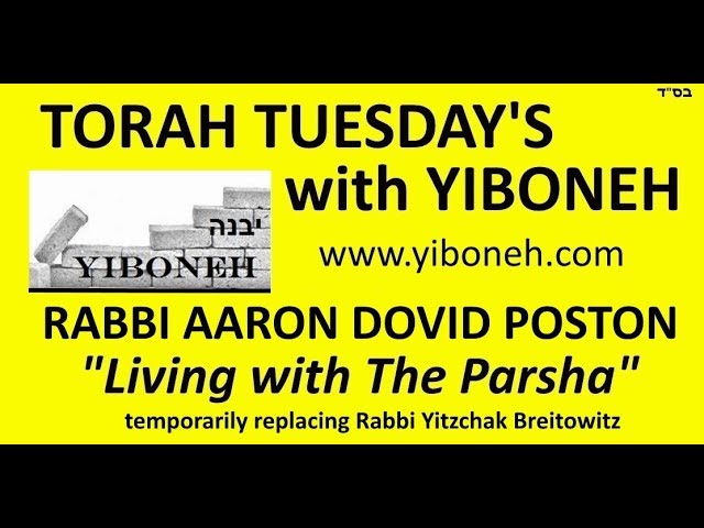 Rabbi Aaron Dovid Poston: The Blessings are Measure for Measure