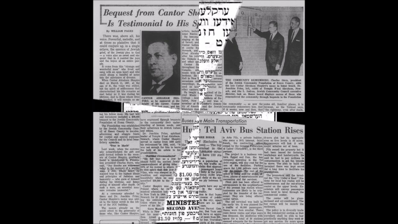 Cantor Avraham Shapiro Z"L - Havdalah (Zilberts)