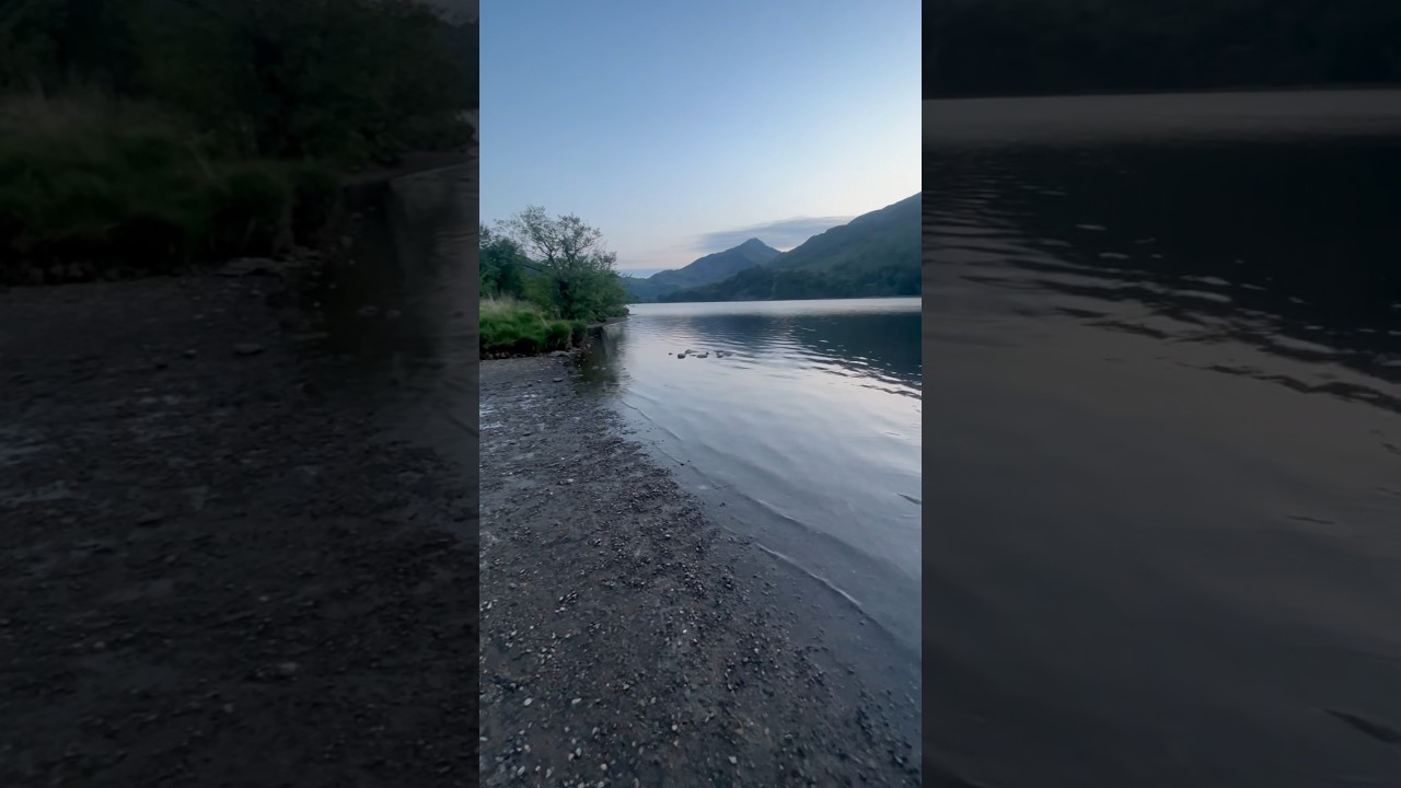 BBQ by a lake in Snowdon wales 🏴󠁧󠁢󠁷󠁬󠁳󠁿 #shorts #bbq #lake #snowdon #wales #sunset