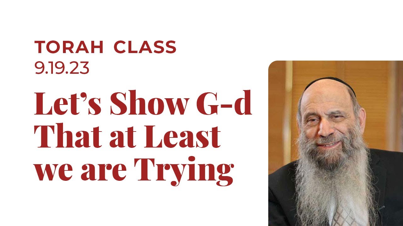 Let's show G-d that at least we are trying | Torah class with Rabbi Chaim Mintz