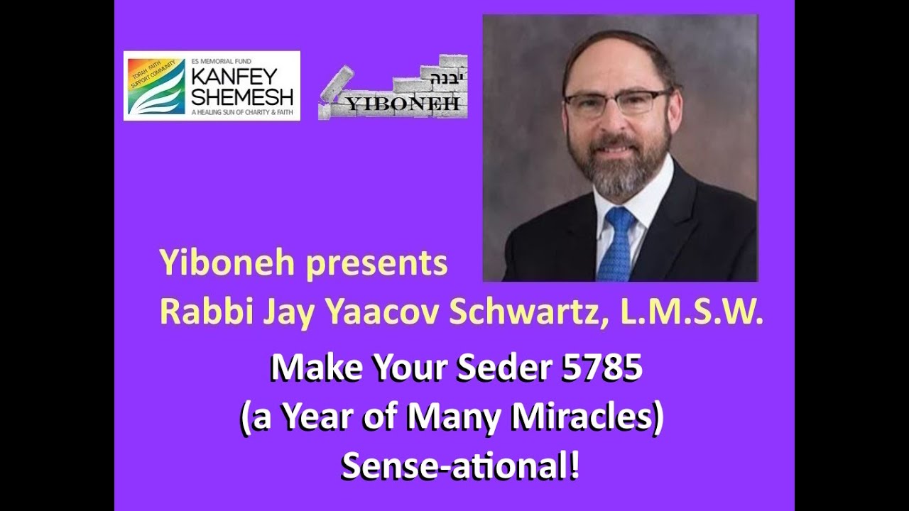 Make Your Seder 5785 (a Year of Many Miracles) Sense-ational! with Rabbi Jay Yaacov Schwartz
