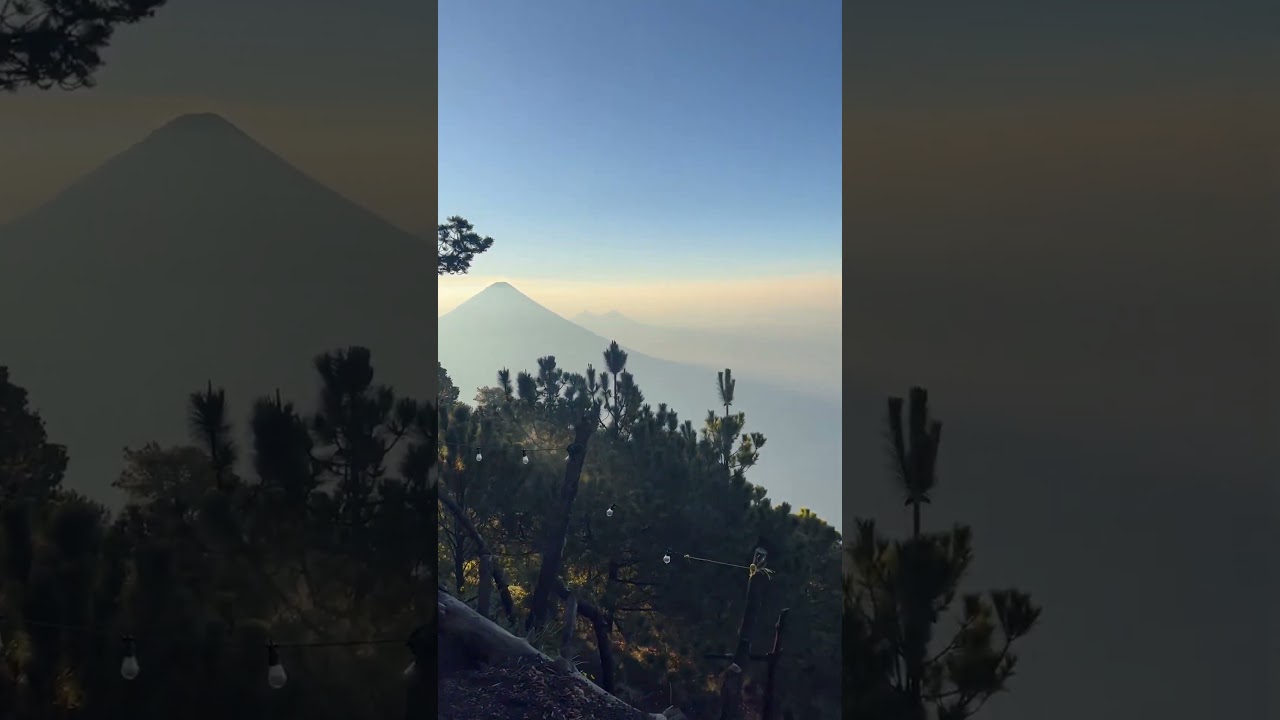 Wake up to morning sunrise #shorts #travel #sunrise #guatemala #volcano #sun #sunrise #morning