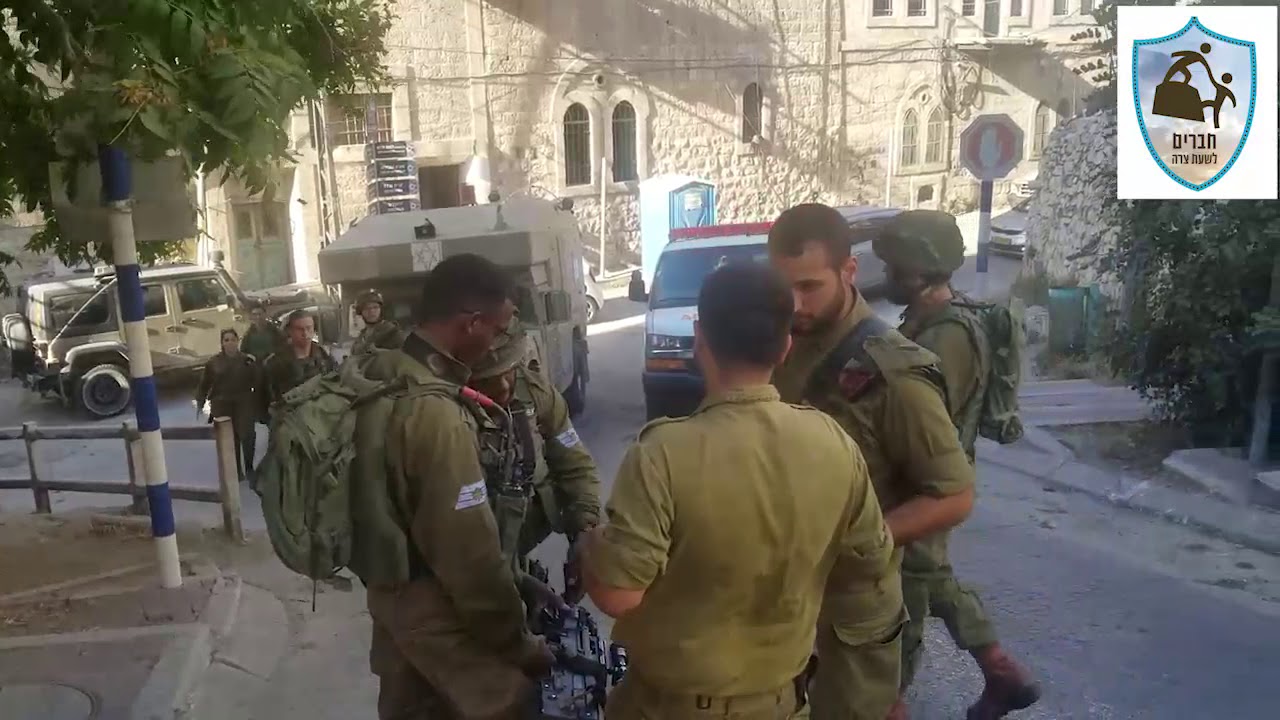 Soldiers operating in Hebron