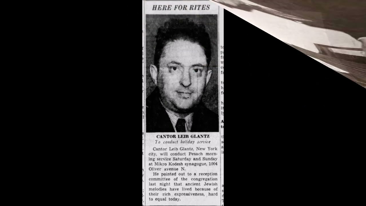 Cantor Leib Glantz Z"L - Ezkera Elokim