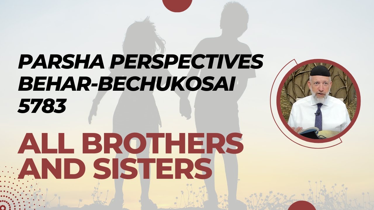 Parsha Perspective For Today - Behar-Bechukosei 5783/2023 - All Brothers and Sisters