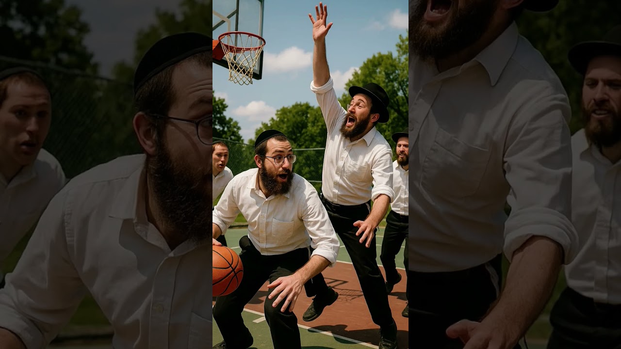 who said that jews can't play basketball? Ai😁😜 #ai #yiddish #basketball