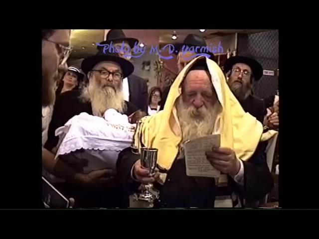 Harav Chaim Kanievsky ztz"l at a bris - 1993 - The M.D. Yarmish Collection