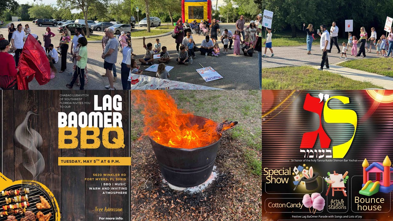 Lag B’Omer Parade, Bonfire & Celebration Chabad Lubavitch of SW Florida Rabbi & Mrs Minkowicz & Katz