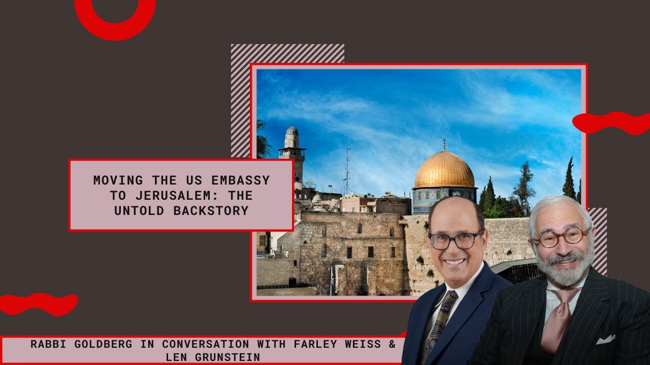 "Because It's Just & Right" - The Untold Back Story of the Move of the US Embassy to Jerusalem
