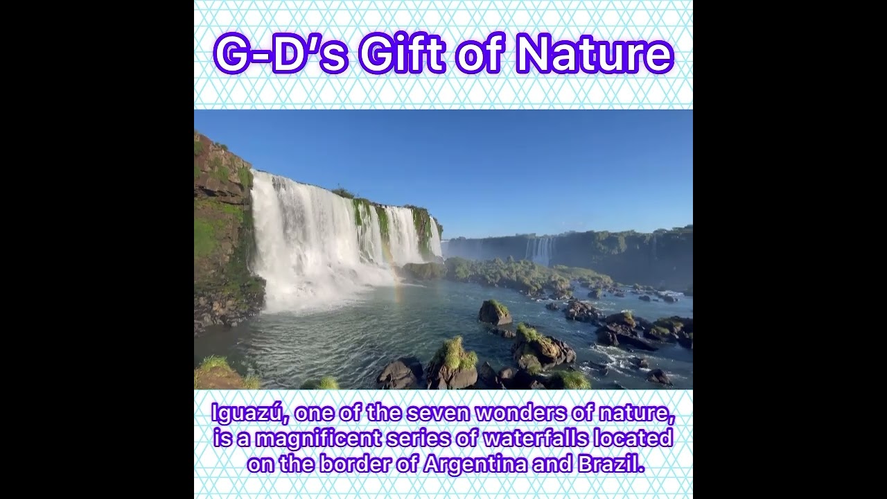 G-Ds Gift of Nature. Iguazú, one of the seven wonders of nature, magnificent waterfalls, Brazil.