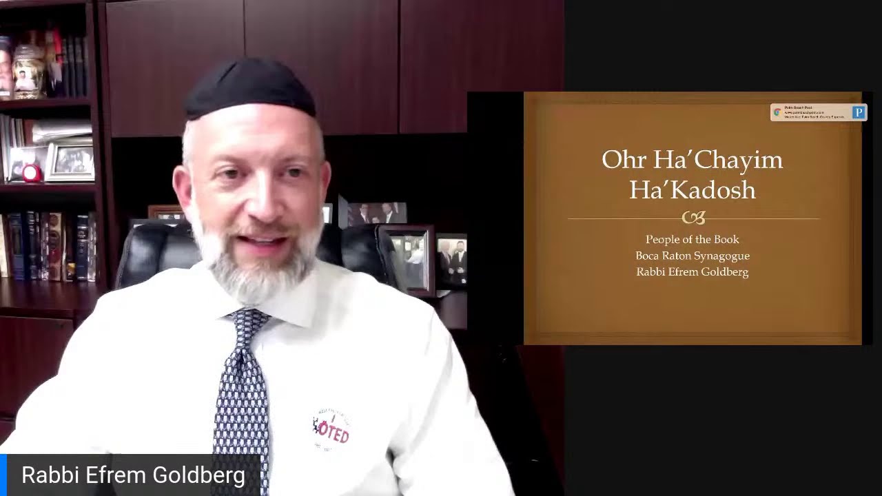 People of the Book - Ohr Ha'Chaim (Rav Chaim ibn Attar)
