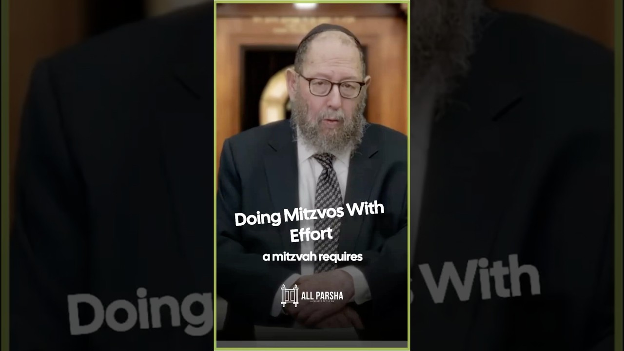Effort Is What Makes a Mitzvah Pure