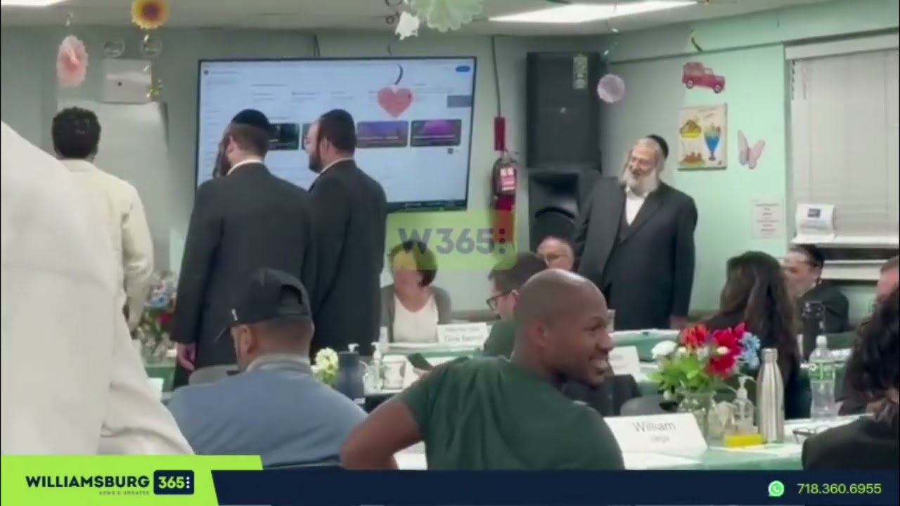 New Community Board 1 members Yossi Greenfeld and Mordche Hoffman were officially sworn in