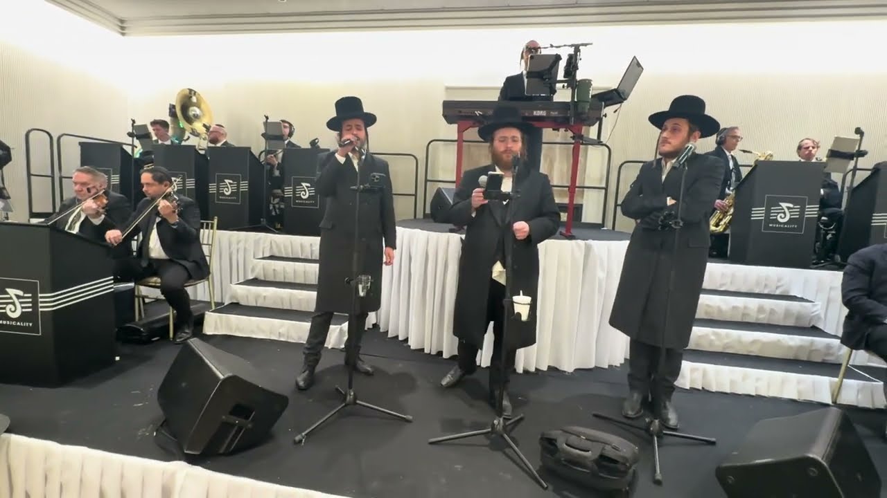 Chuppa with Meilech Braunstein Shlomo Yakov Weber and Yossi Shtendig