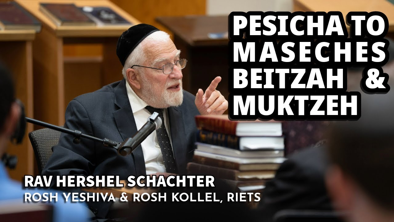 Beitzah 5786 - Pesicha to Muktzeh (2b)