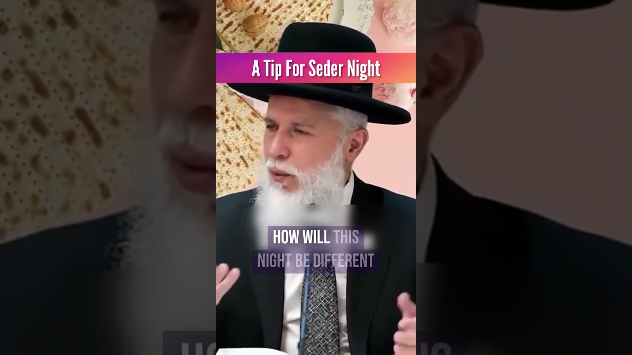 A Tip For Seder Night | Rabbi Zamir Cohen