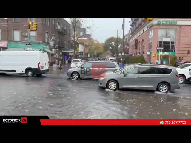 Heavy flooding at multiple locations around Boro Park