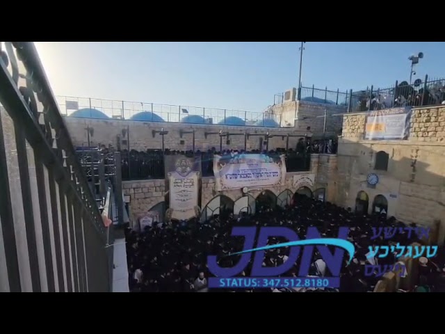 מהרא"ט (בעל כלב אהרן) אצל ציון הרשב"י עם חסידי ארוינים מכל העולם בצעקה גדולה ומרה