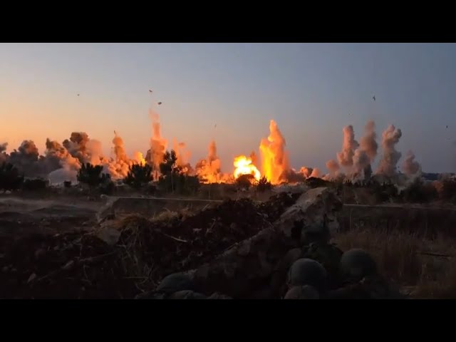 Incredible Footage of The IDF Attacking Hezbollah Positions in Lebanon