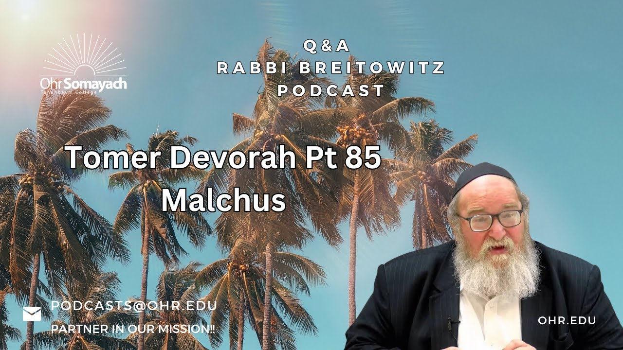 Tomer Devorah Pt 85 Malchus (HaRav Yitzchak Breitowitz)