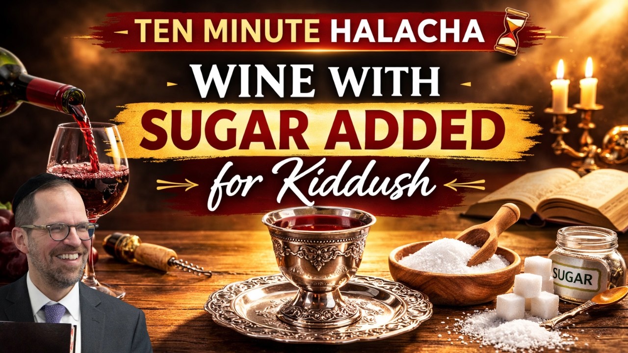Ten Minute Halacha - Wine With Sugar Added for Kiddush - Rav Aryeh Lebowitz