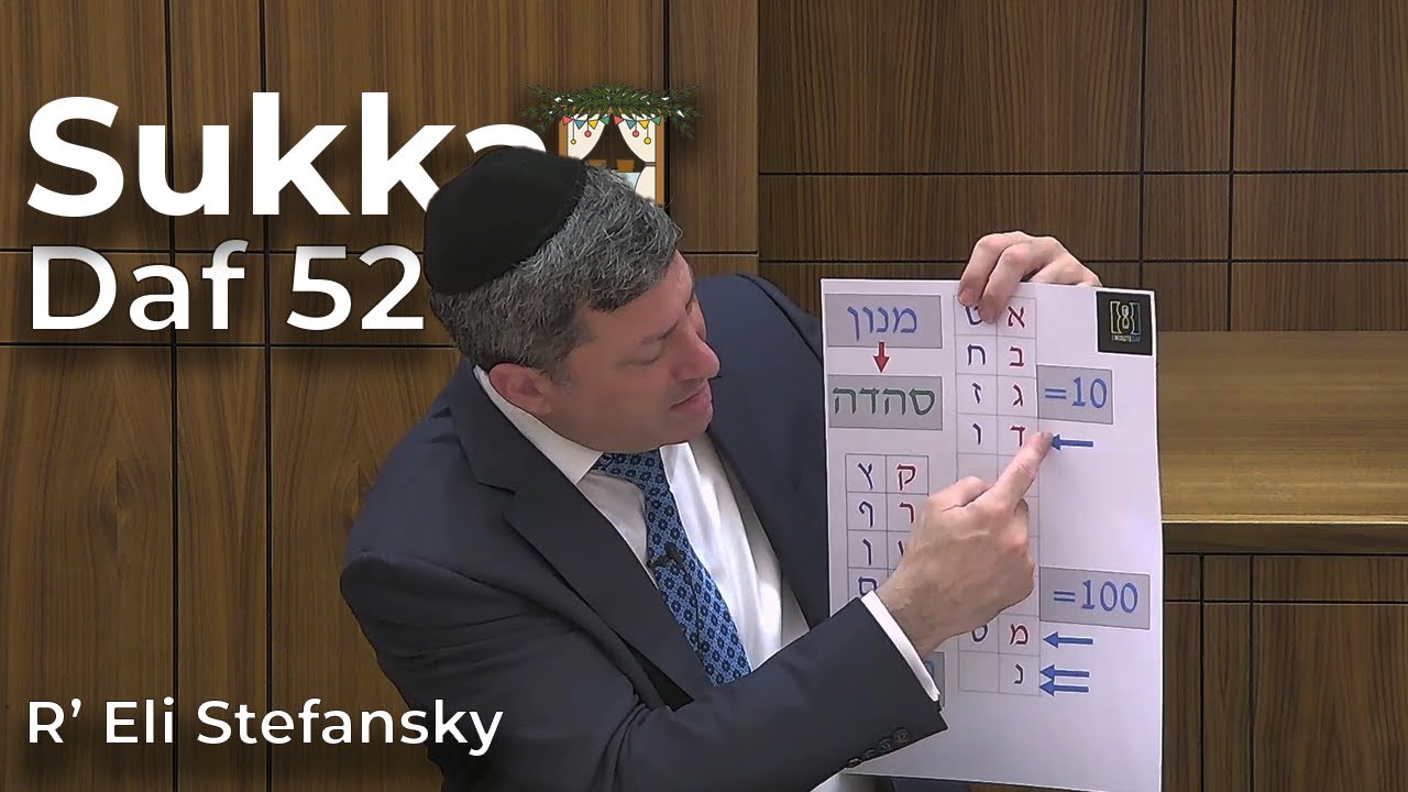 Daf Yomi Succah Daf 52 by R’ Eli Stefansky