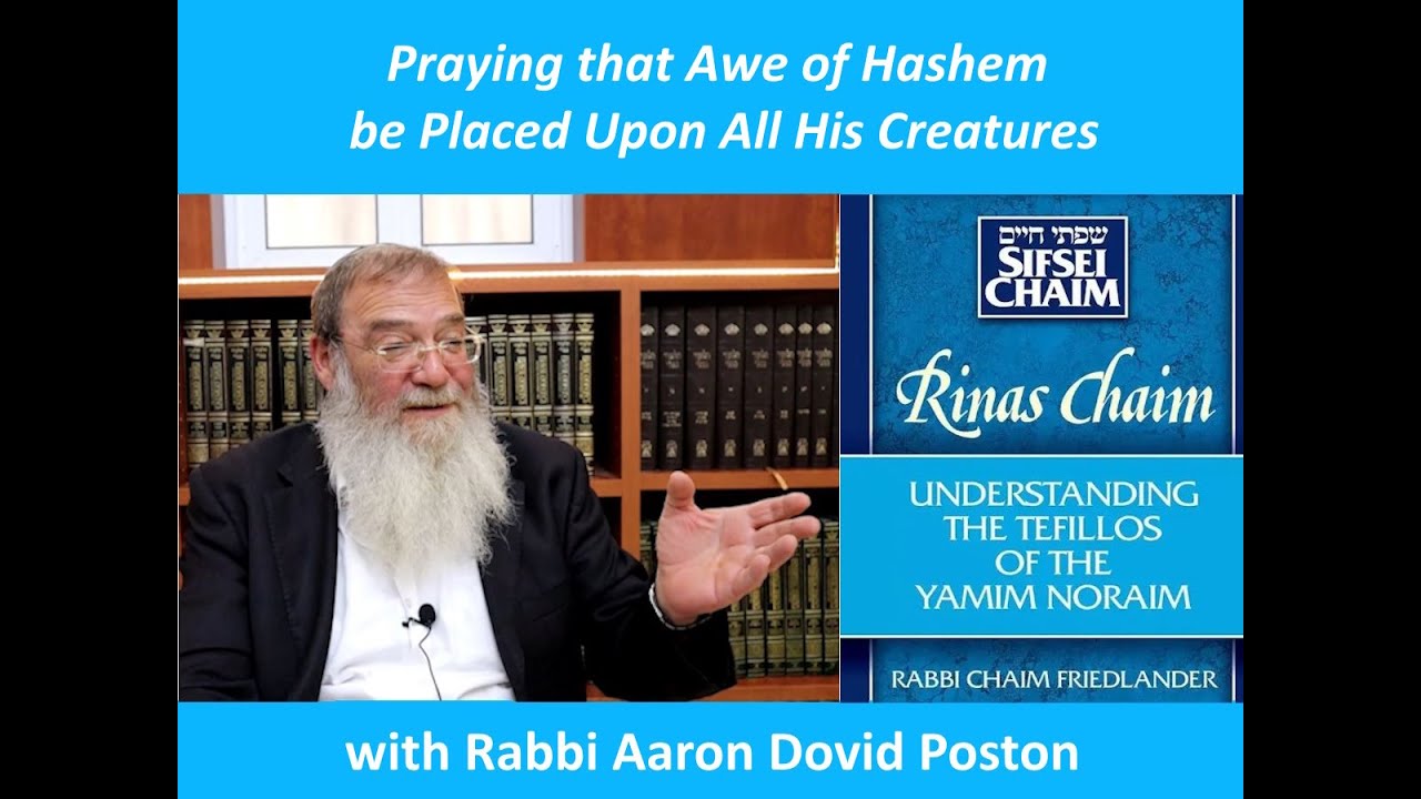 Rinat Chaim: Praying that Awe of Hashem be Placed Upon All His Creatures by Aaron Dovid Poston