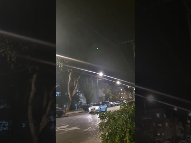 Rainfall/hail in Jerusalem's Bayit Vegan neighborhood last night
