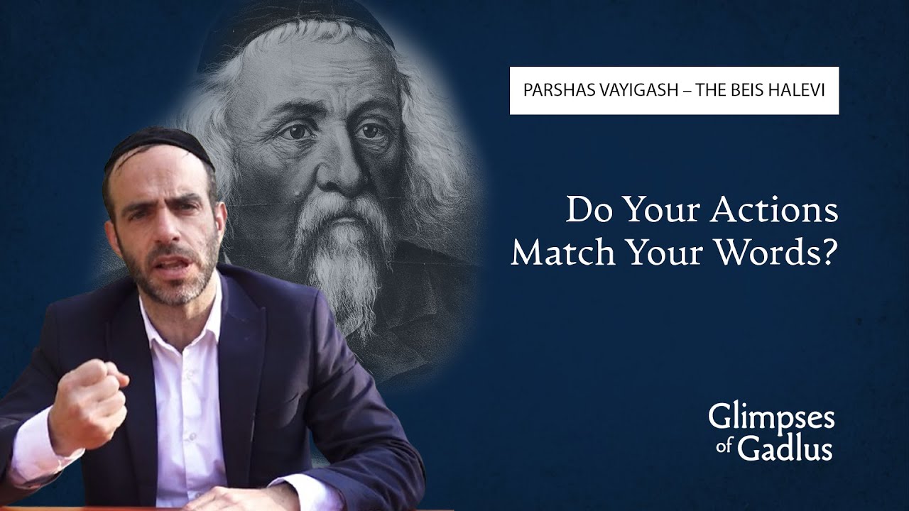 Rabbi Chaim Gross - Vayigash - Do Your Actions Match Your Words?
