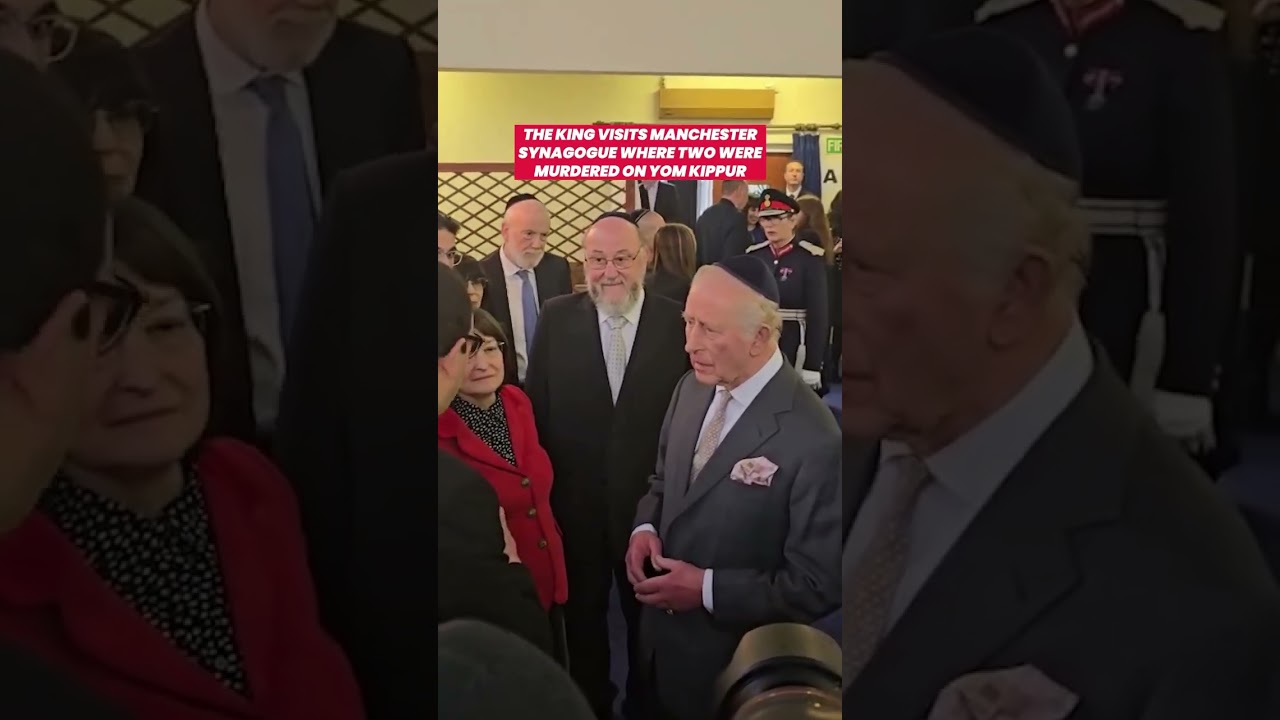 King Charles visits the Jewish community of Manchester.