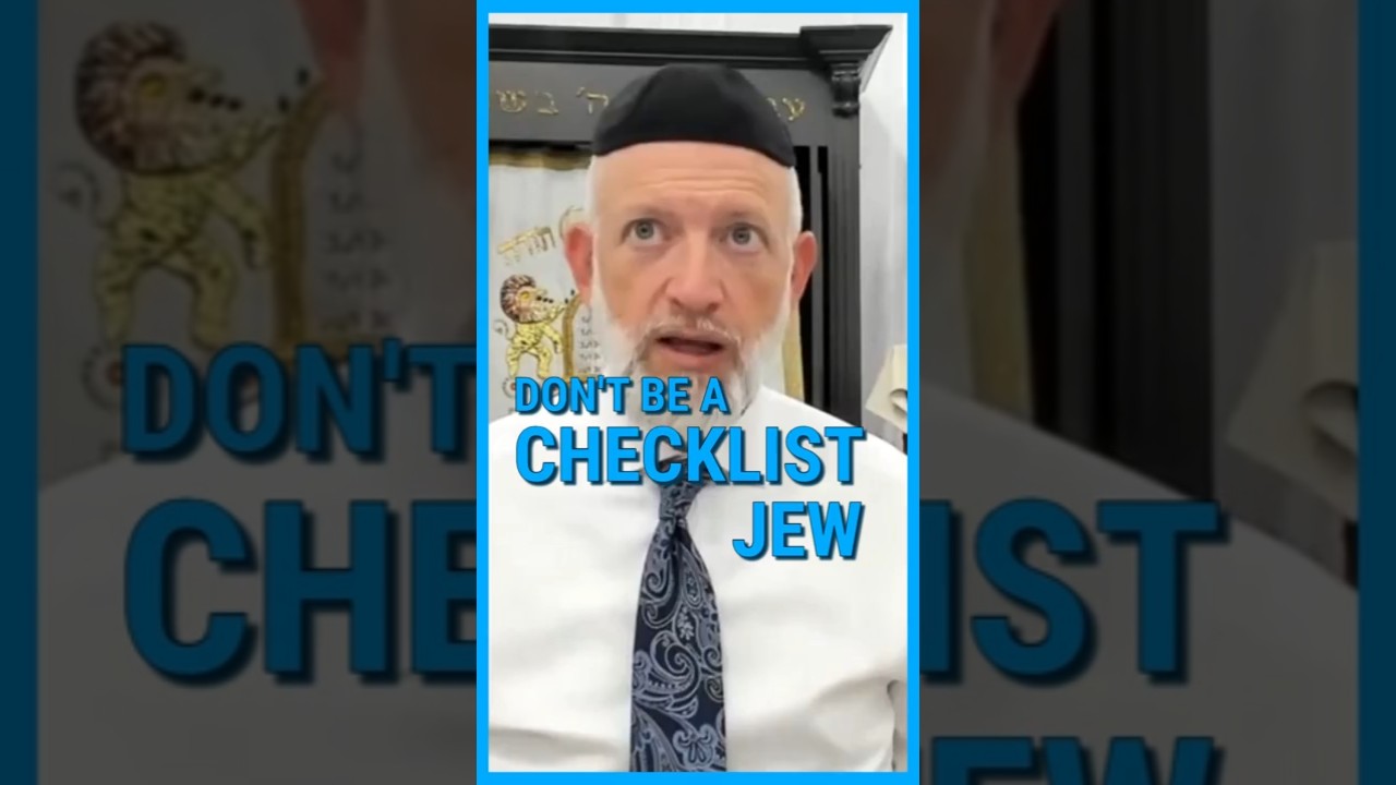Don't be a CHECKLIST Jew