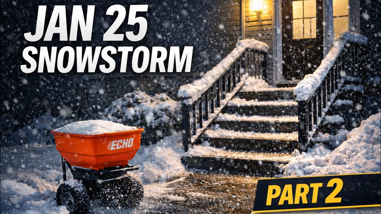 January 25 Snowstorm. Driveway & Steps. Part 2
