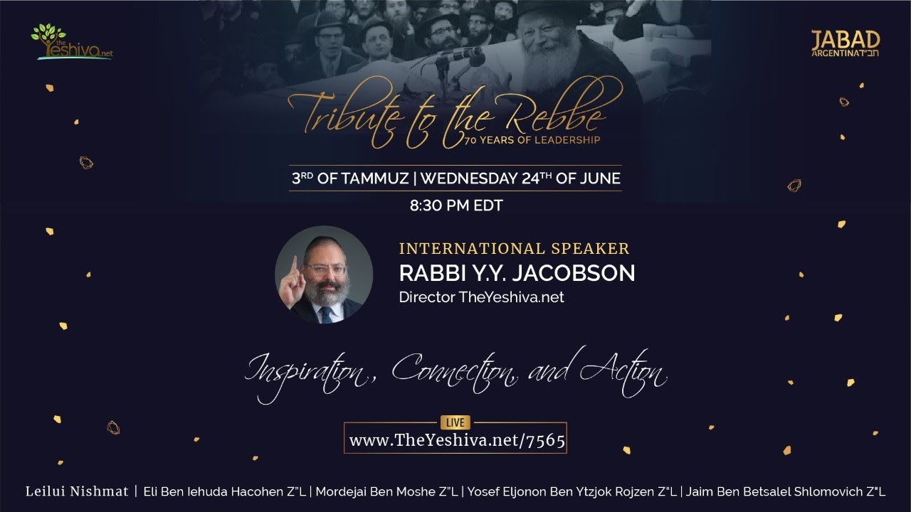 Rabbi YY Jacobson - Gimmel Tammuz Farbengen With the Jewish Community of Argentina