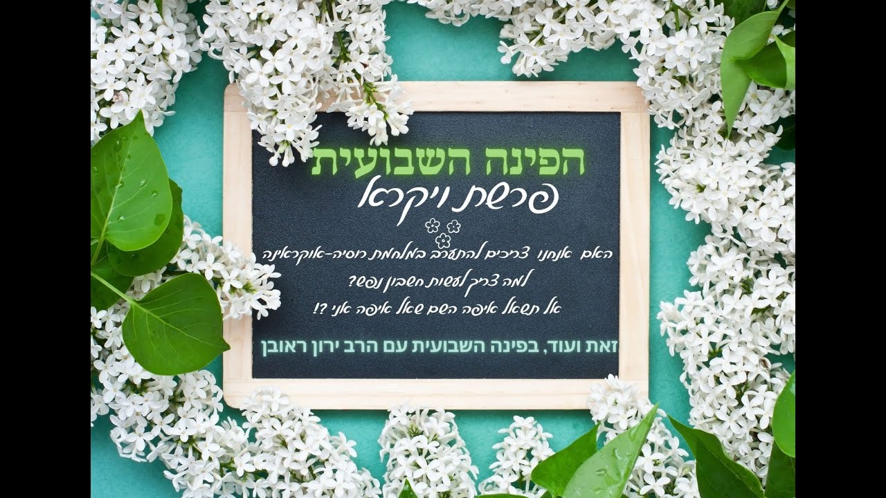 הפינה השבועית ✨✨✨👏👏👏✔✔✔פרשת ויקרא