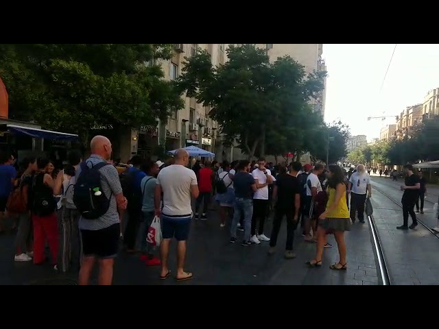 Ethiopian community protests on Jerusalem's Yaffo St.