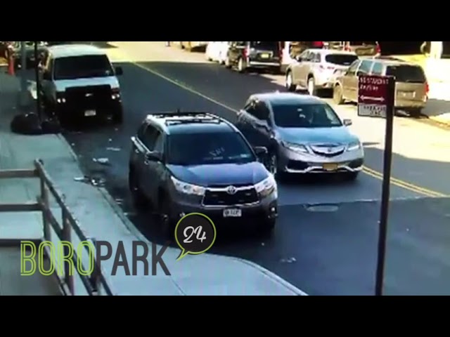 Footage of the suspect stealing Hatzolah member's car on 47th St.