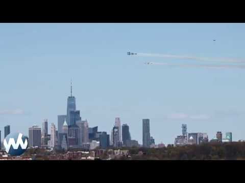 Thunderbirds & Blue Angels NYC COVID-19 Flyover