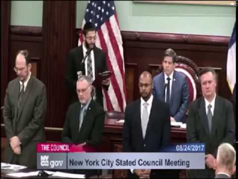 Invocation in City Hall by Chazaq's R' Yaniv Meirov
