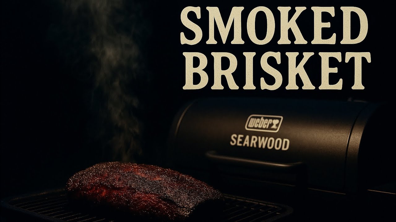 Backyard Visit. Low and Slow Brisket on the Weber Searwood