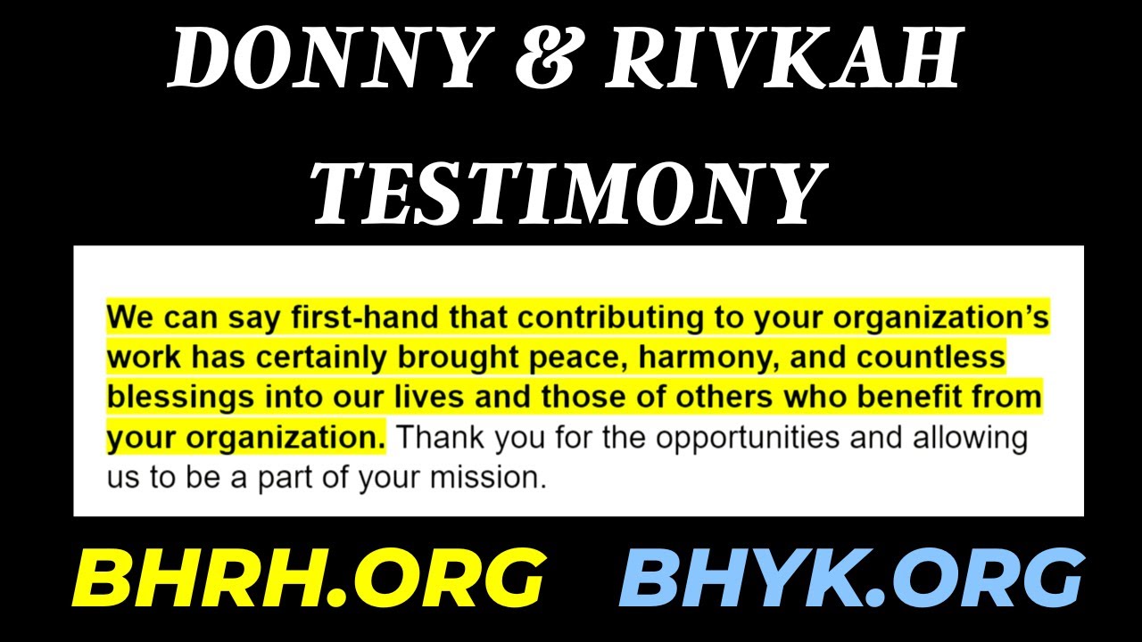 Donny & Rivkah and the Big Miracle Baby Yehudah Testimonial