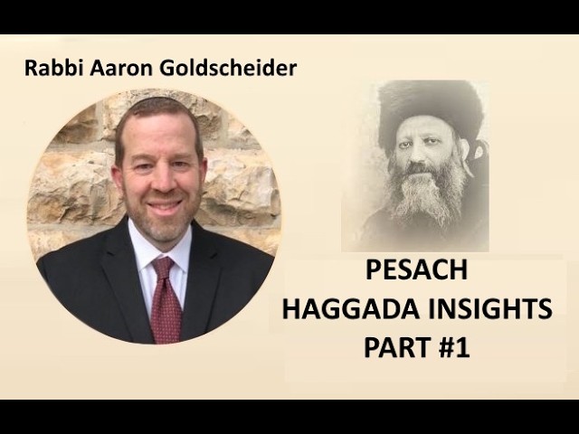 Rabbi Aaron Goldsheider: PART #1 Haggadah Insights