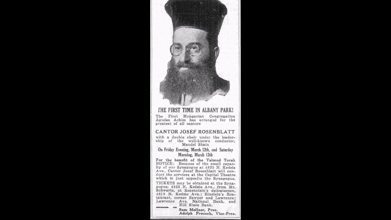 Cantor Yossele Rosenblatt Z"L - Der Pastuchel